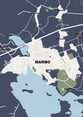 plakat: byplakat maribo - kort - petrol