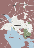 plakat: byplakat maribo - kort - plum