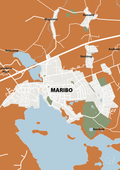 plakat: byplakat maribo - kort - rumba orange