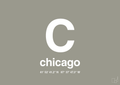 plakat: byplakat chicago med koordinater - battleship gray-Byer-A1two3