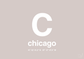 plakat: byplakat chicago med koordinater - broken beige-Byer-A1two3