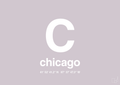 plakat: byplakat chicago med koordinater - dusty lilac-Byer-A1two3