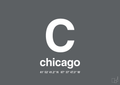 plakat: byplakat chicago med koordinater - graphic charcoal-Byer-A1two3