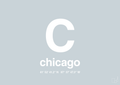 plakat: byplakat chicago med koordinater - light drizzle-Byer-A1two3