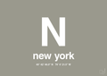 plakat: byplakat new york med koordinater - battleship gray-Byer-A1two3