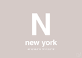 plakat: byplakat new york med koordinater - broken beige-Byer-A1two3
