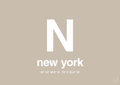 plakat: byplakat new york med koordinater - creamy mushroom-Byer-A1two3