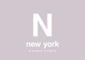plakat: byplakat new york med koordinater - dusty lilac-Byer-A1two3