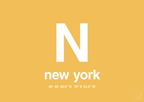 plakat: byplakat new york med koordinater - honeycomb-Byer-A1two3