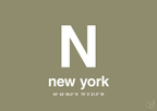plakat: byplakat new york med koordinater - misty forrest-Byer-A1two3