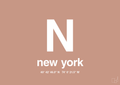 plakat: byplakat new york med koordinater - powder-Byer-A1two3