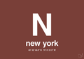 plakat: byplakat new york med koordinater - red pepper-Byer-A1two3
