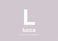 plakat: byplakat lucca med koordinater - dusty lilac-Byer-A1two3