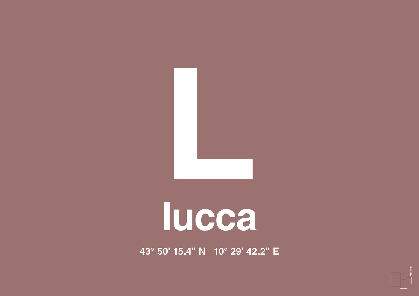 plakat: byplakat lucca med koordinater - plum-Byer-A1two3