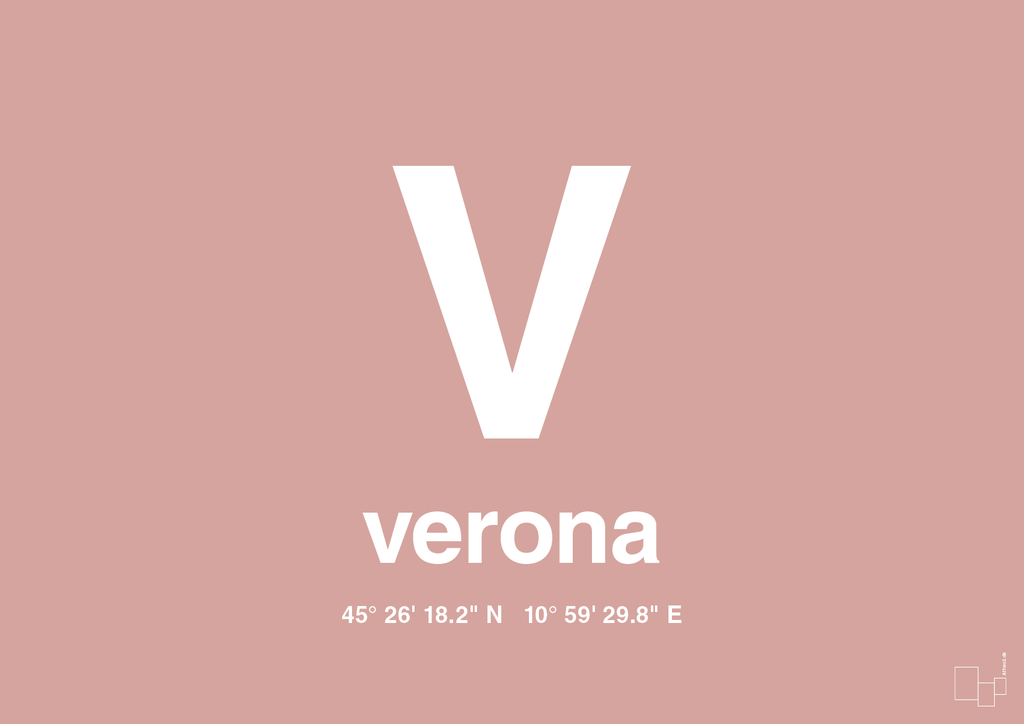 plakat: byplakat verona med koordinater - bubble shell-Byer-A1two3