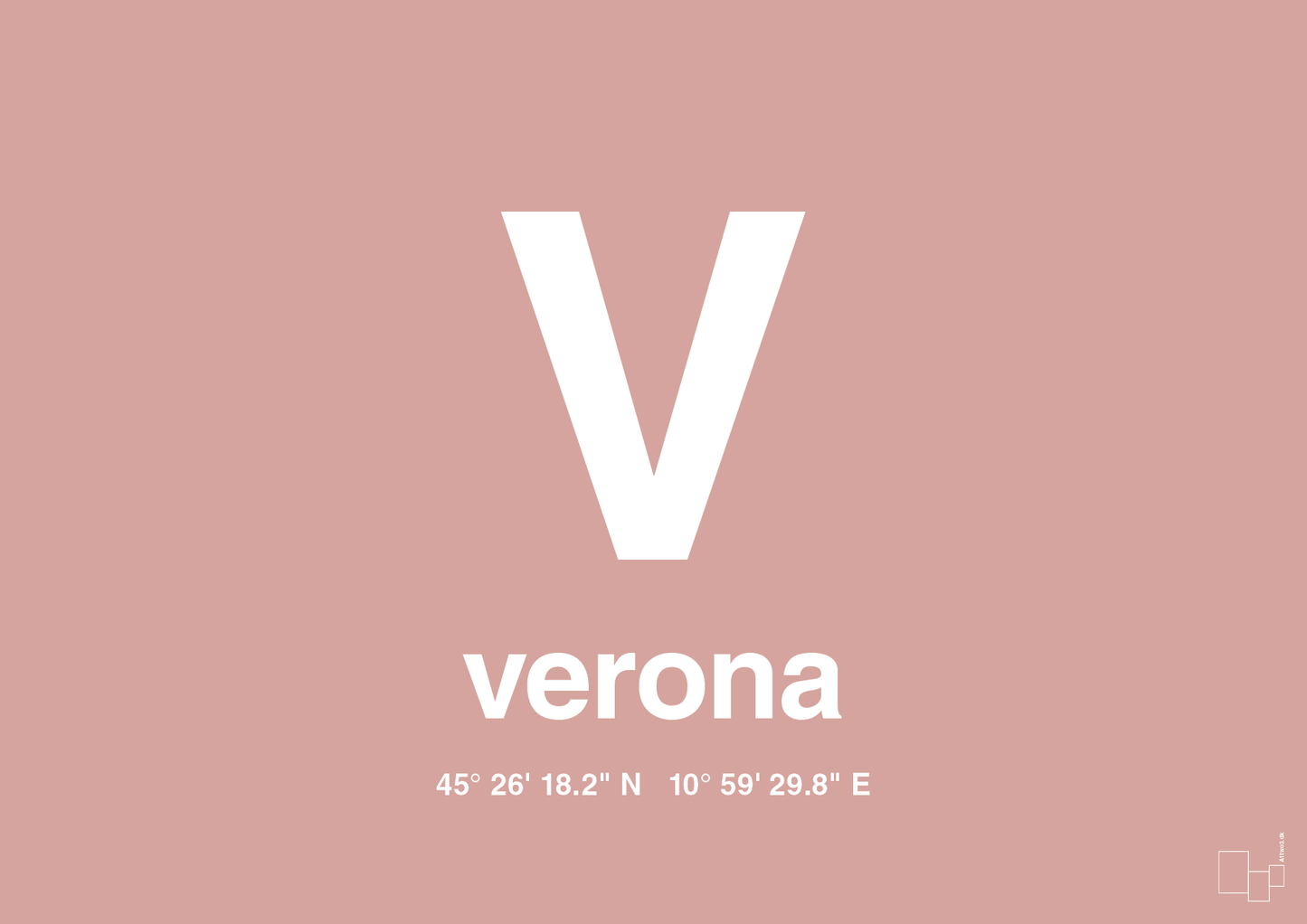 plakat: byplakat verona med koordinater - bubble shell-Byer-A1two3