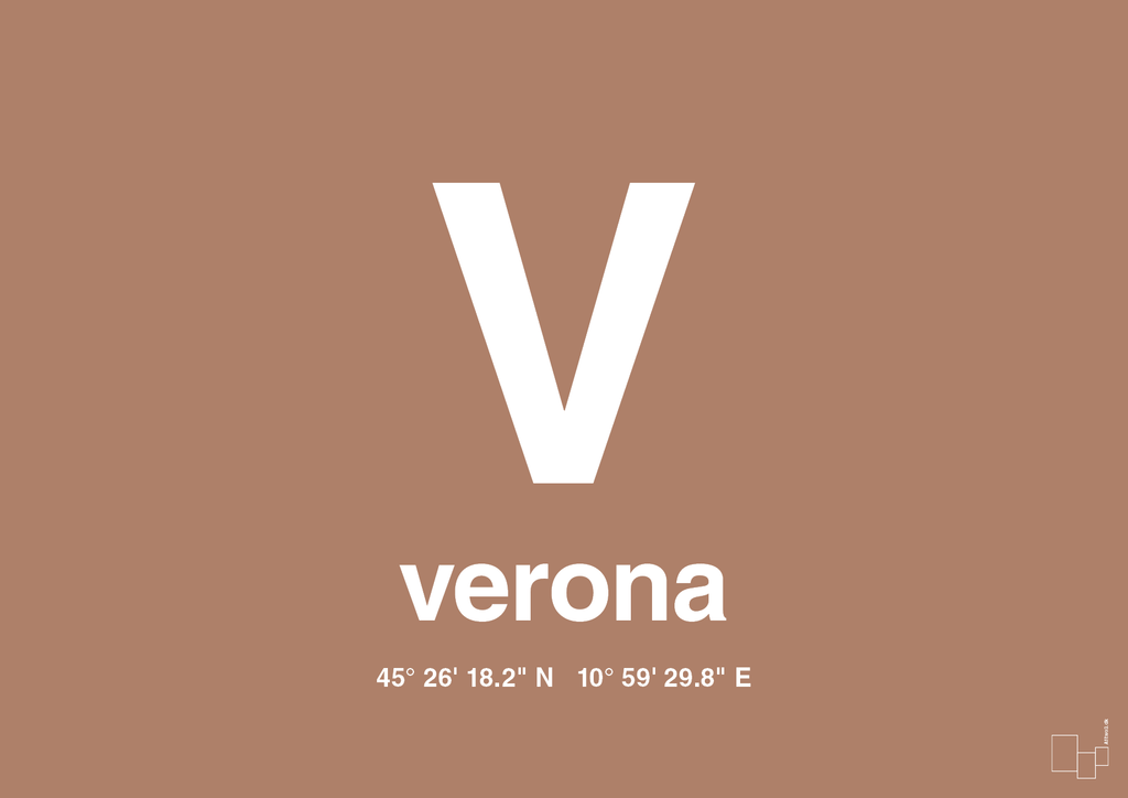 plakat: byplakat verona med koordinater - cider spice-Byer-A1two3