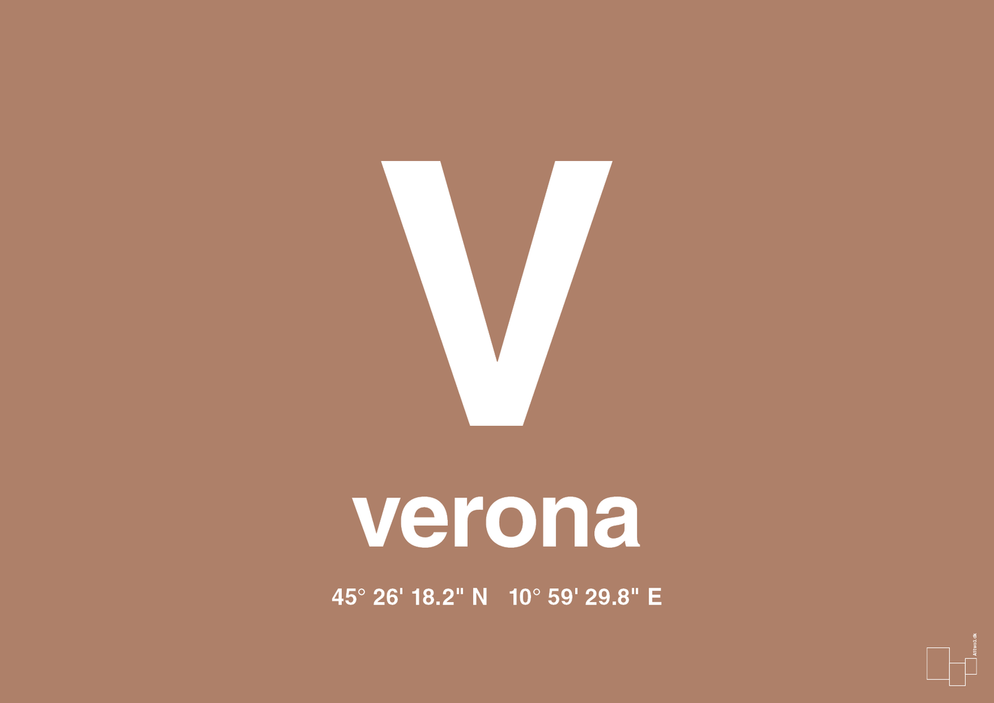 plakat: byplakat verona med koordinater - cider spice-Byer-A1two3