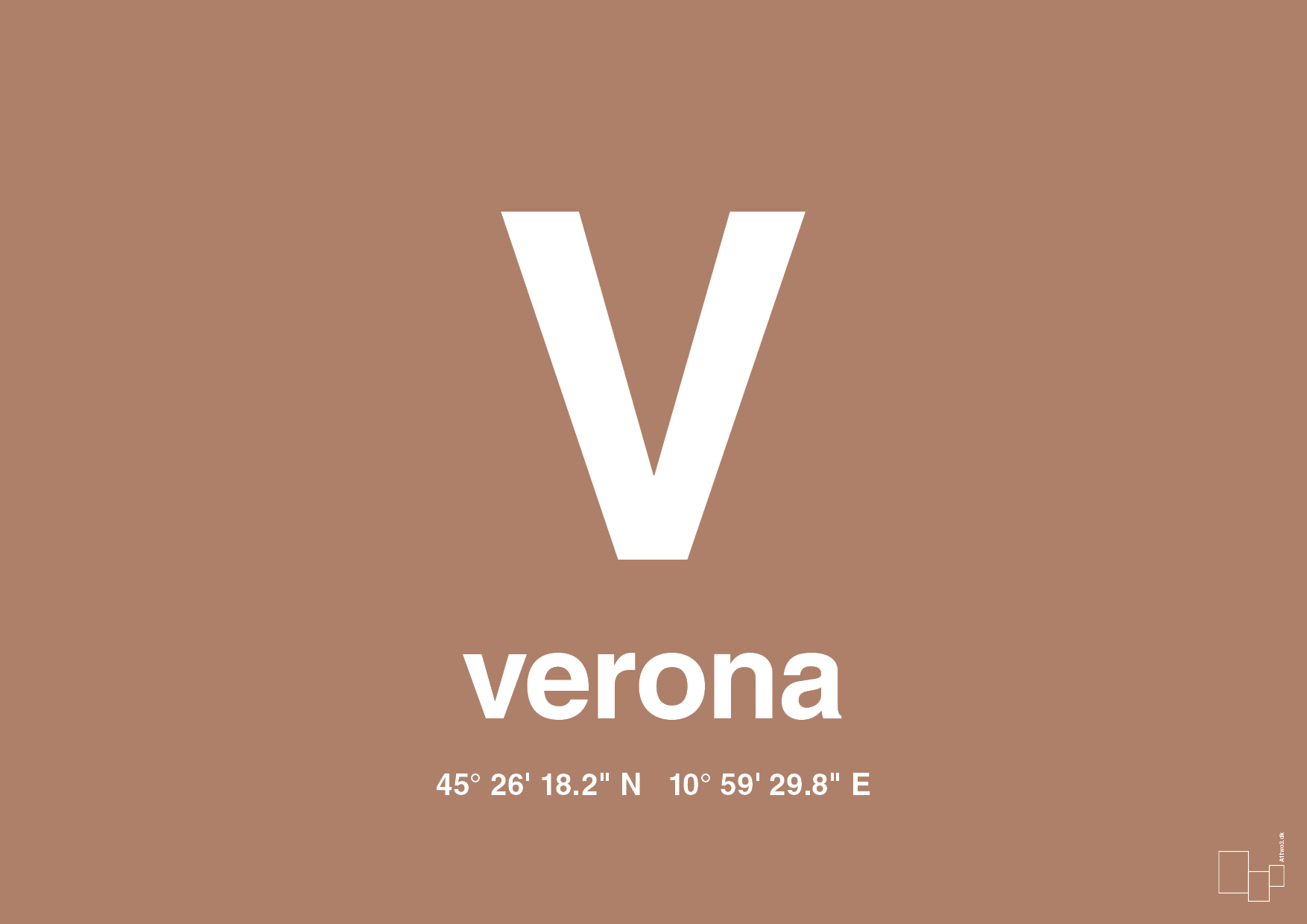 plakat: byplakat verona med koordinater - cider spice-Byer-A1two3