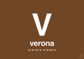 plakat: byplakat verona med koordinater - dark brown-Byer-A1two3