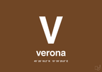plakat: byplakat verona med koordinater - dark brown-Byer-A1two3