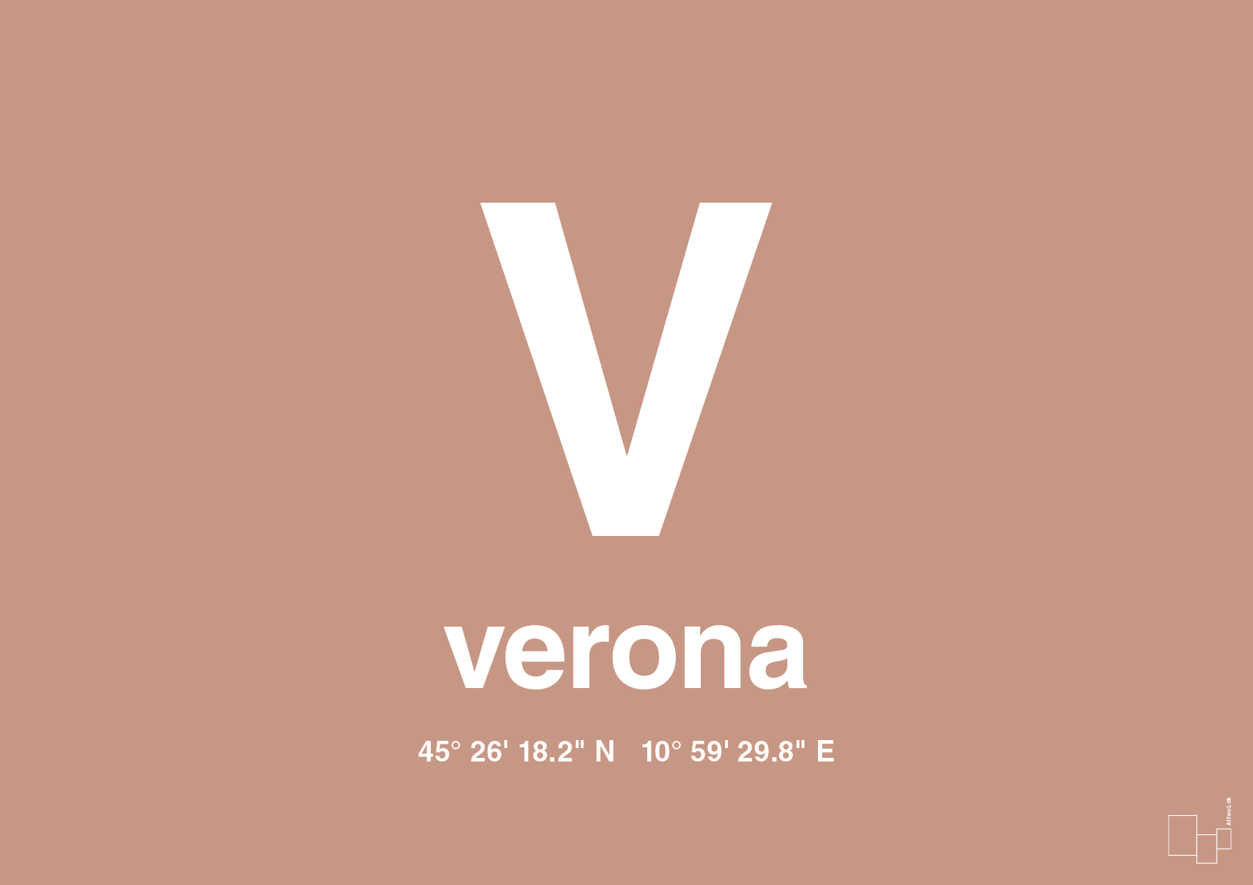 plakat: byplakat verona med koordinater - powder-Byer-A1two3