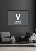 plakat: byplakat verona med koordinater - honeycomb-Byer-A1two3