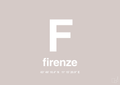 plakat: byplakat firenze med koordinater - broken beige-Byer-A1two3
