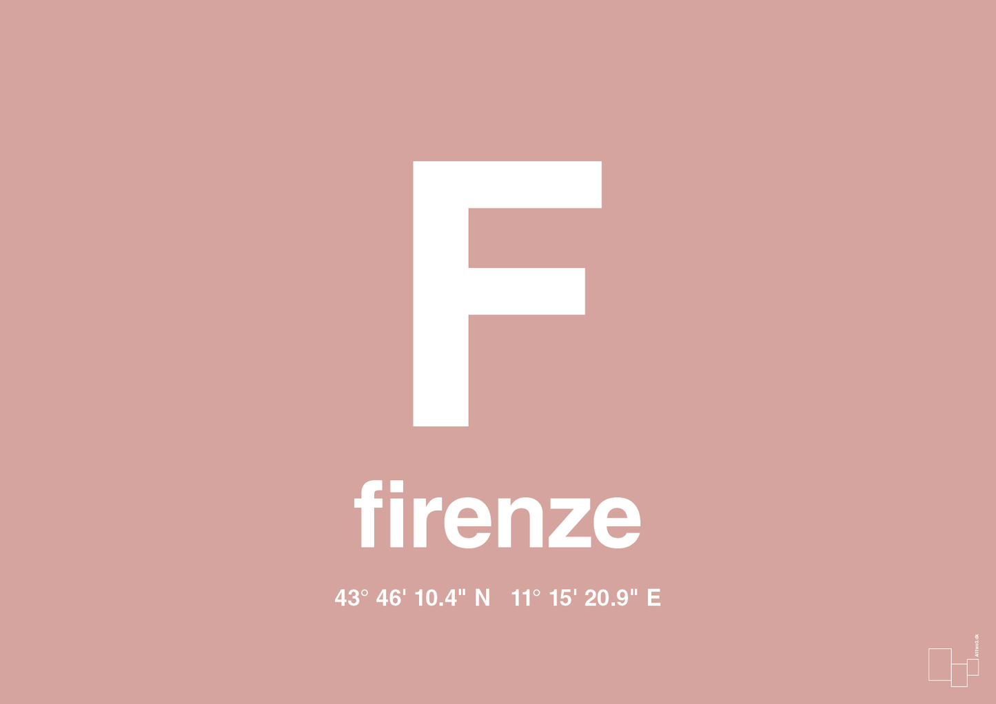 plakat: byplakat firenze med koordinater - bubble shell-Byer-A1two3