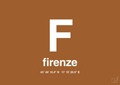 plakat: byplakat firenze med koordinater - cognac-Byer-A1two3