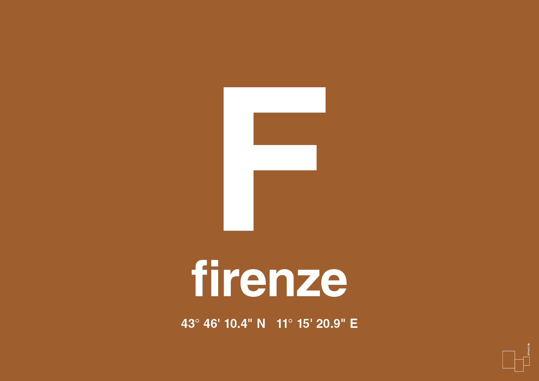 plakat: byplakat firenze med koordinater - cognac-Byer-A1two3