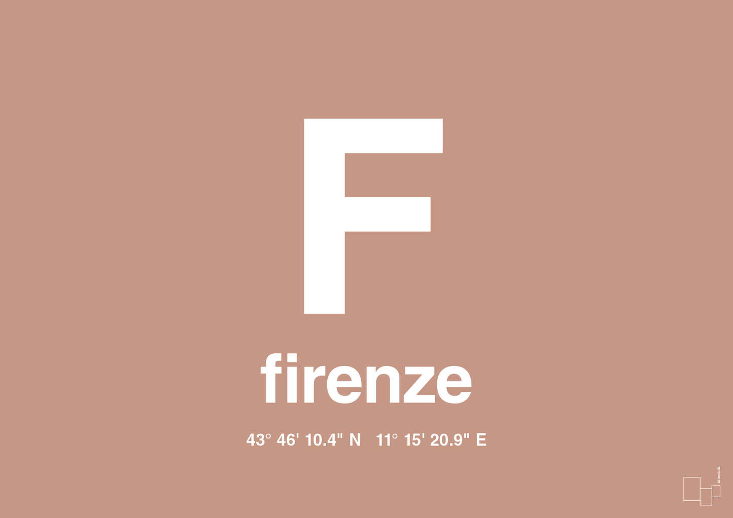 plakat: byplakat firenze med koordinater - powder-Byer-A1two3