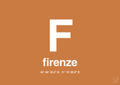 plakat: byplakat firenze med koordinater - rumba orange-Byer-A1two3