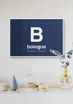plakat: byplakat bologna med koordinater - cognac-Byer-A1two3