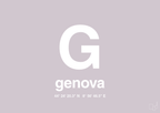 plakat: byplakat genova med koordinater - dusty lilac-Byer-A1two3