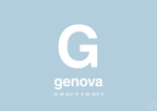 plakat: byplakat genova med koordinater - heavenly blue-Byer-A1two3