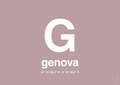 plakat: byplakat genova med koordinater - light rose-Byer-A1two3
