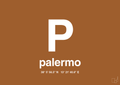 plakat: byplakat palermo med koordinater - cognac-Byer-A1two3
