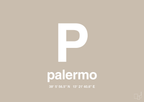 plakat: byplakat palermo med koordinater - creamy mushroom-Byer-A1two3