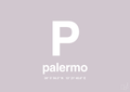 plakat: byplakat palermo med koordinater - dusty lilac-Byer-A1two3