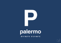 plakat: byplakat palermo med koordinater - lapis blue-Byer-A1two3