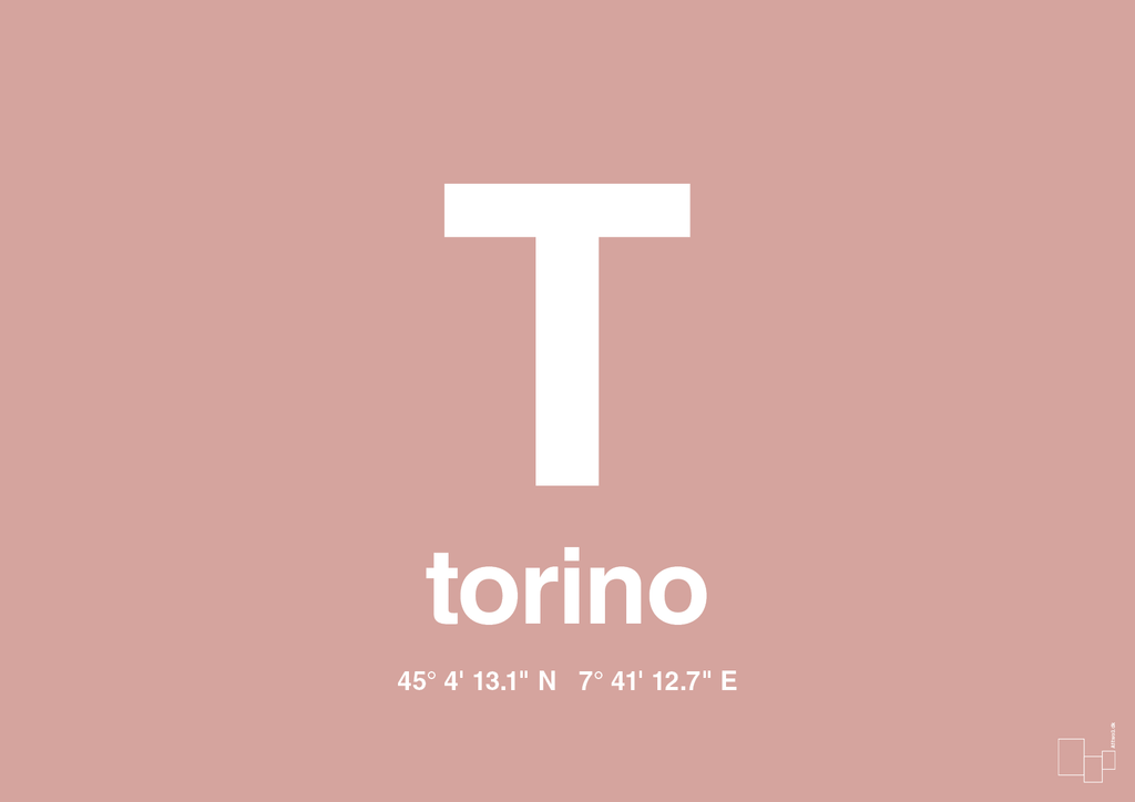 plakat: byplakat torino med koordinater - bubble shell-Byer-A1two3