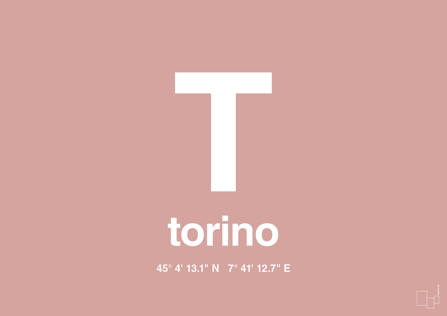 plakat: byplakat torino med koordinater - bubble shell-Byer-A1two3