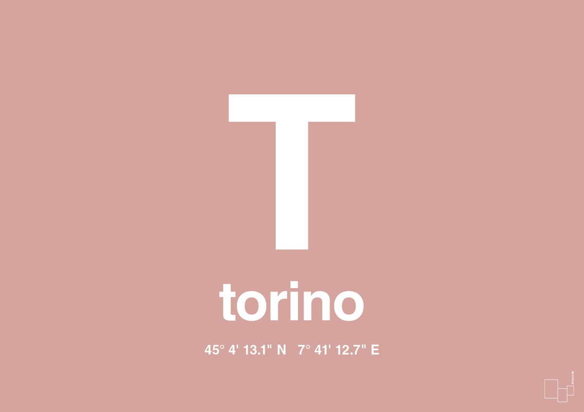 plakat: byplakat torino med koordinater - bubble shell-Byer-A1two3