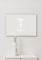 plakat: byplakat torino med koordinater - heavenly blue-Byer-A1two3