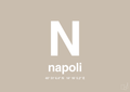 plakat: byplakat napoli med koordinater - creamy mushroom-Byer-A1two3