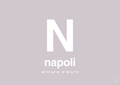 plakat: byplakat napoli med koordinater - dusty lilac-Byer-A1two3