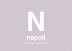plakat: byplakat napoli med koordinater - dusty lilac-Byer-A1two3