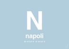 plakat: byplakat napoli med koordinater - heavenly blue-Byer-A1two3