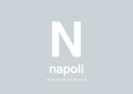 plakat: byplakat napoli med koordinater - light drizzle-Byer-A1two3